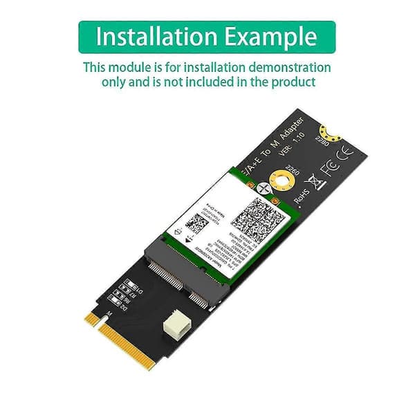 M.2 NGFF A+E Key WiFi/Bluetooth -kortti M.2 Key M:lle AX200/AX201/AX210