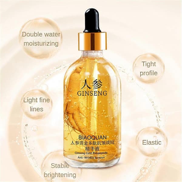 1-5x Ginseng Gold Polypeptide Anti-aging Essence Ginseng Anti-rynk Essence 3PCS