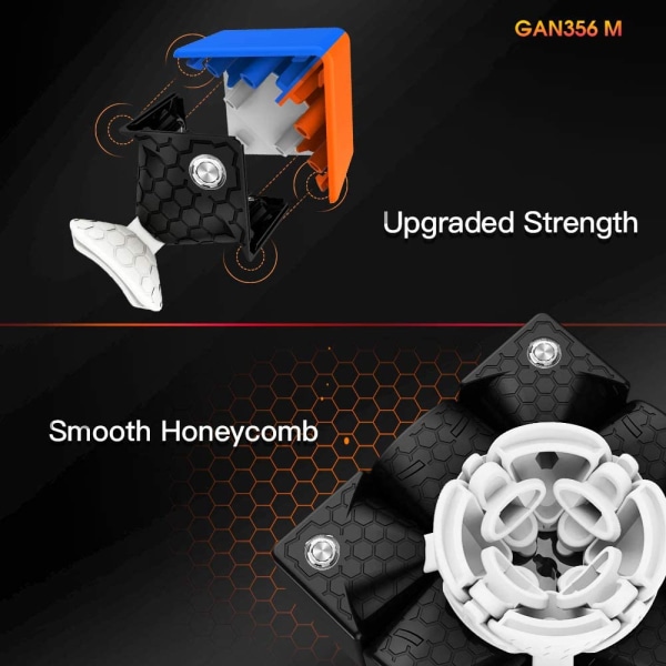 GAN 356 M, 3x3 Magnetic Speed Cube Stickerless Magic Cube