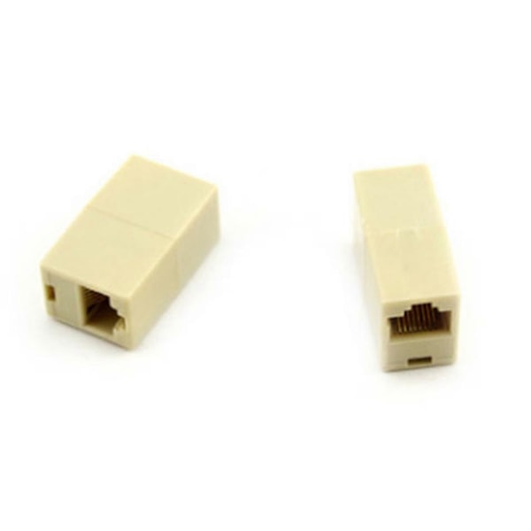 10 stk. RJ45 Kobling CAT5 CAT5E Forlænger Stik Ethernet LAN Kabel Samler Stik (A-5-F6)