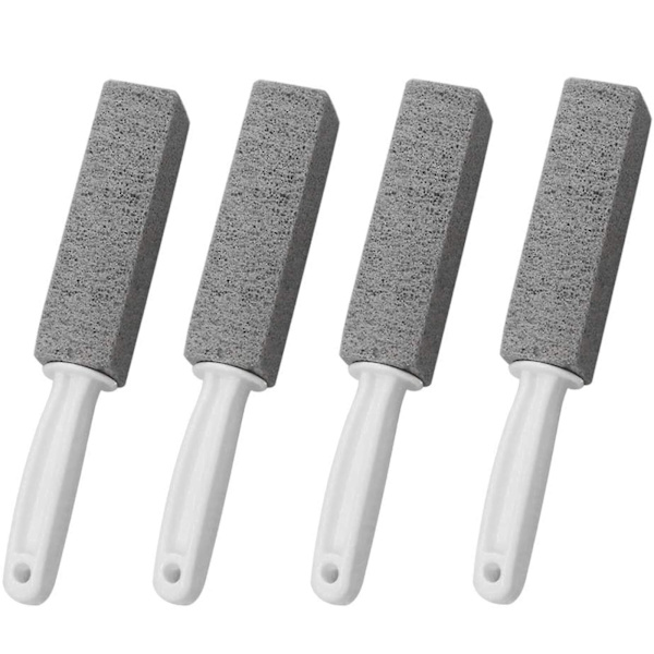 4 stk. Pumex Rengøringssten Med Håndtag, Toilet Skål Ring Rengøringsbørste Pletter Og Fjernelse Rust Grill Griddle Rengøringsmiddel
