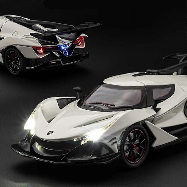 1:24 Apollo IE Intensa Emozione Legering Sportsbilmodell Diecast Metall Racing Superbilmodell Simulering Lyd Lys Barn Lekegave ie black
