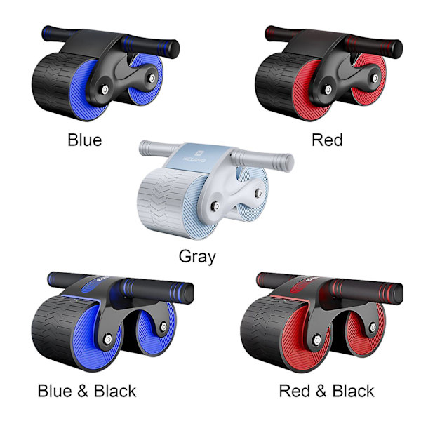 Automatisk Ab-Rulle med Återfjädring - Multifunktionell Muskelförstärkande Rulle blue
