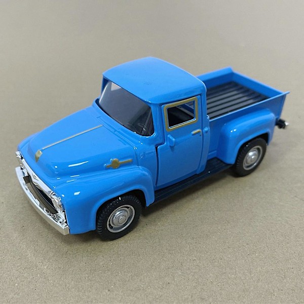 Legerings Pickup Truck Model To-Dørs Off-Road Køretøj Display Model Samling Bil blue