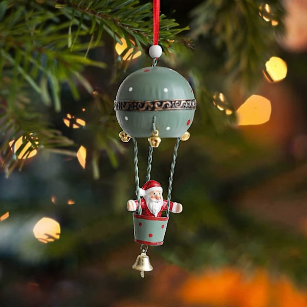 Gratulerer med dagen ballonger Juler jern malt varme ballonger Juletre hjort snømann julenissen dekorasjon liten anheng ag