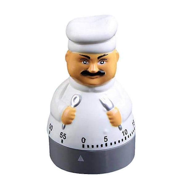 Tegneseriekokk Design Kjøkken Timer - 360 Graders Roterende Mekanisk Timer - 1-60 Minutters Alarmklokke