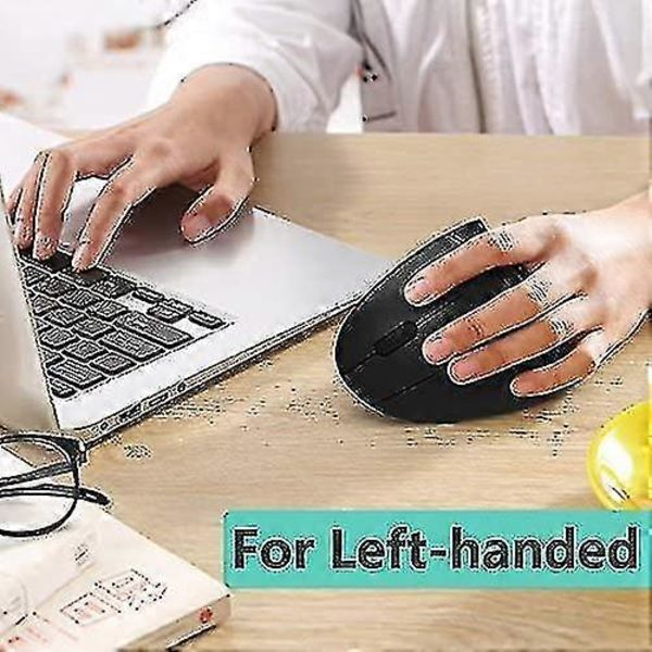 Vasenkätinen Hiiri 2.4g Langaton Peukalolla Ohjattava Trackball Hiiri Vähemmän Melua - Musta