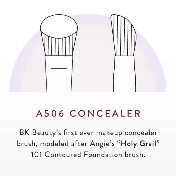 SKØNHEDSPENSELER-HOT & FLASHY A506 CONCEALER- \"Kitten Paw\" Ansigtsbørste - Til dækning og konturering under øjnene - Makeupbørster