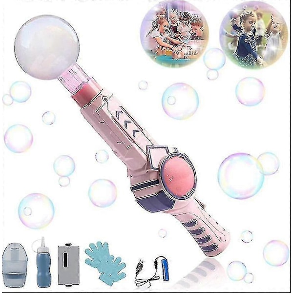 Elastisk Smog Boblemaskine, Automatisk Magisk Røg Bobleblæser Maskine pink