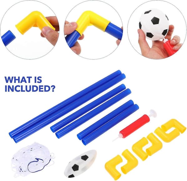 Børnefodboldmål, Fodboldmål til Børn, Foldbart Fodboldmål til Børn, Mini Fodboldmål, Foldbart Fodboldmål, Udendørs Legetøj til Børn, 1 Sæt