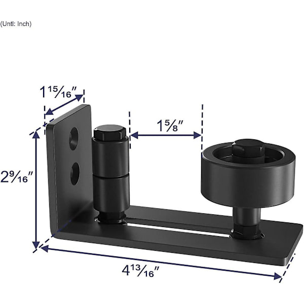 Svart fredag skyvedørslåve gulvguide for bunnjusterbar rulle - 8 oppsettsalternativer for DIYere - Flush design bunn flat låvedør gulvguide