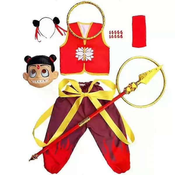 Devil Boy Advent Party Performance Samme Stil Nezha Tøj Cosplay Anime Performance Jumpsuit 130cm