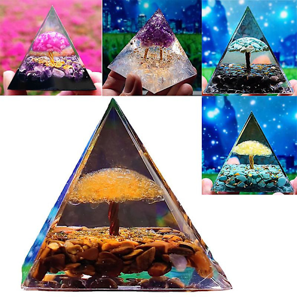 Krystalkugle Grussand Pyramide Hjem Håndværk Harpiks Ornamenter til Fødselsdagsgave ZD B2 EE style 2