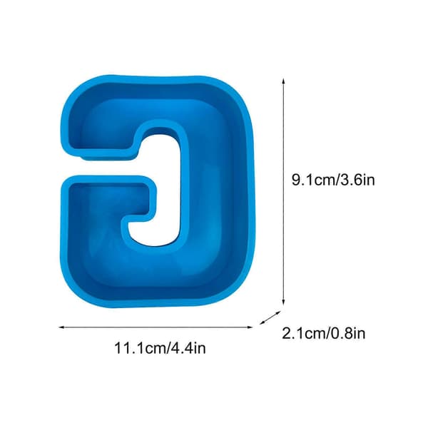 Alfabet Kagebageform Engelsk Bogstav Silikonform 3D Alfabet Bogstav g