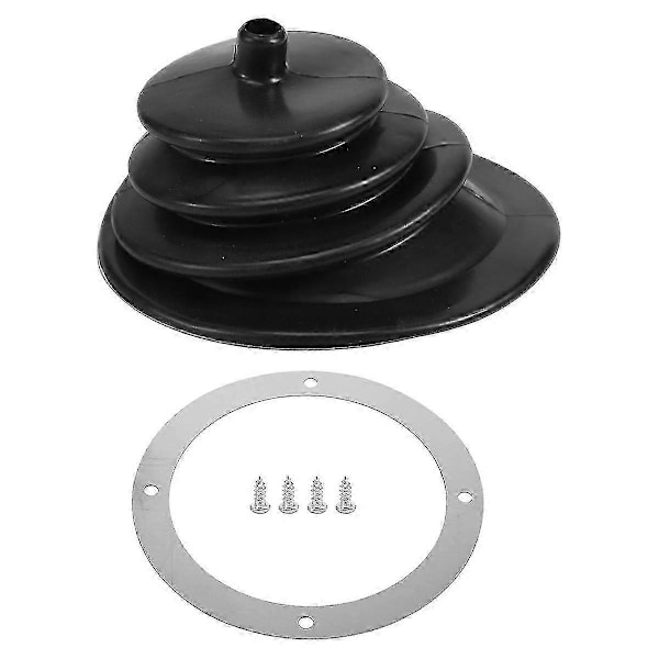 För Mr Gasket 1651 Växelspaksdamask Liten Rund Svart Gummi 5.250 Tum Rund Platt Växelspaksknopp f26