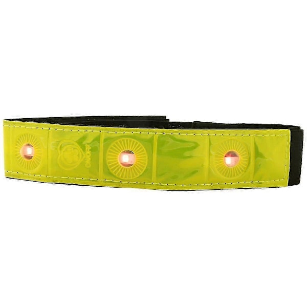 2 x Heijastavat Nauhat Käsivarteen, Jalkaan, Vyöhön, 4 LED-Valolla, Pyöräilyyn, Juoksuun, Lenkkeilyyn