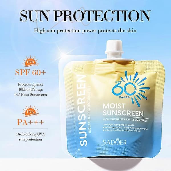 SADOER SPF50+ PA+++ Solskyddsmedel 30g - Hög UV-skyddsfaktor SD58871