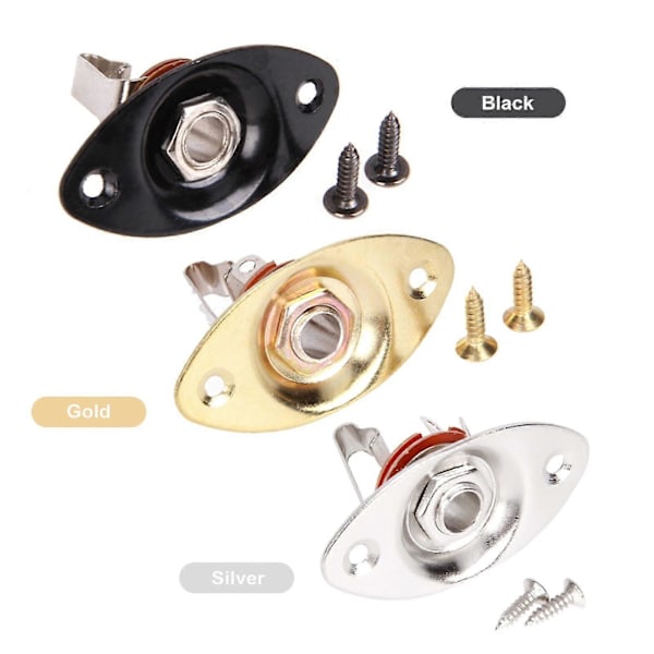 6,35 mm Elektrisk Gitarr/Bas O-formad Pickup Jack Portabel