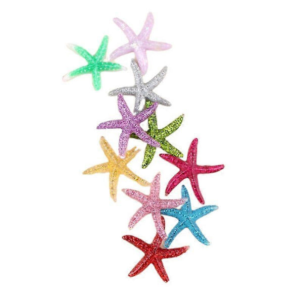 10 stk. 40mm Ocean Søde Realistiske Harpiks Havstjerner Charms DIY Scrapbooking Telefonetui Dekorative Håndværk Cabochons Hårklips Tilbehør