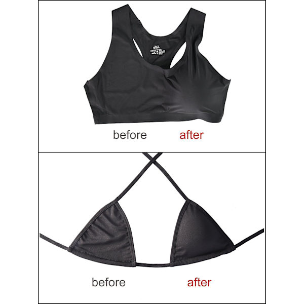 3 Par Bra Pads, Trekantformet Bikini Pad, BH-Indlæg, Push Up Pad, 3 Farver