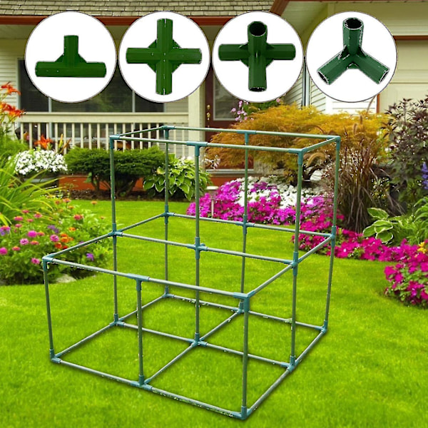 20 st Greenhouse Ramkonstruktion Kopplingar 11mm, Plast PVC Byggkoppling, Stödstänger Koppling för Trädgårdsram