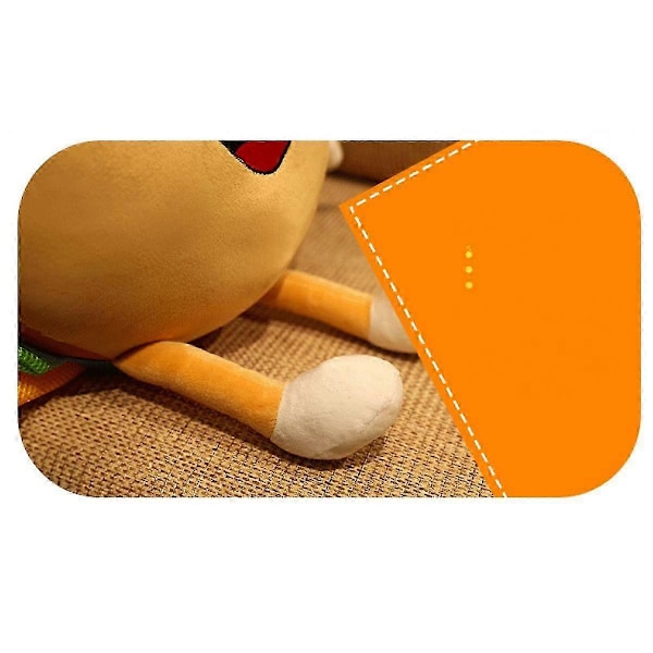 Pute Gigant Hamburger Puter Fluffy Burger Plysjputer Myke Stuffet Hamburger Plysjdyr Stor Plysj Hamburger Plushie 12\"