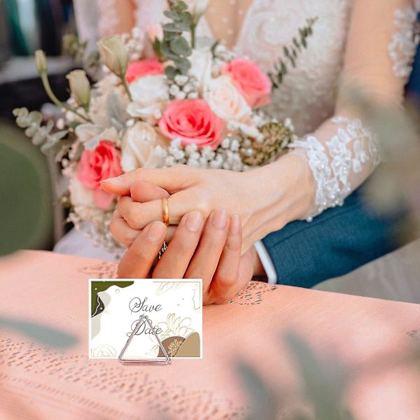 48 kpl Mini-paikannimet, Pöytänumeronpidikkeet Pieni Koko Kolmiokuvakehykset Pöytiin Sopiva