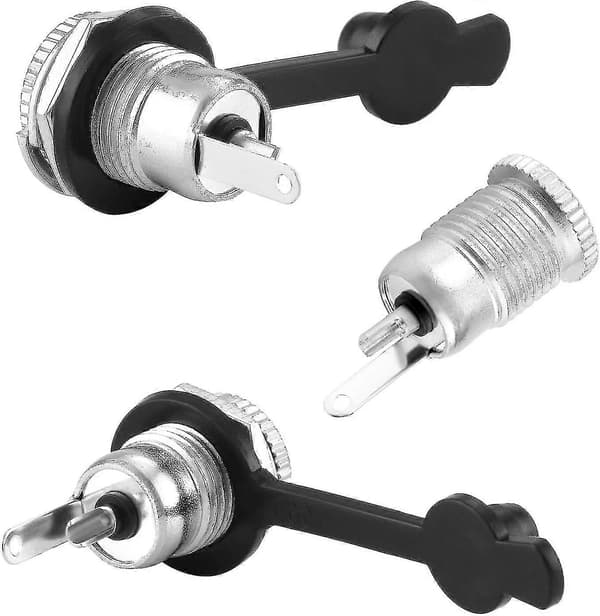 10-pak 5,5 x 2,1 mm Fe-stikadapter med D-hætte til bærbar computer/video/ph/cctv og elektronisk udstyr