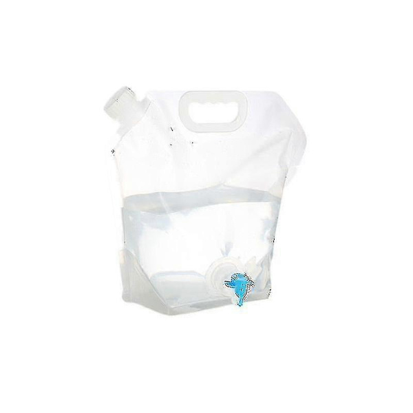 5l/10l hopfällbar vattenpåse för utomhusbruk Camping 2 st stor kapacitet Vattenförvaringsväska Bärbar picknick Nödvattenpåse -GDZD white 2pcs
