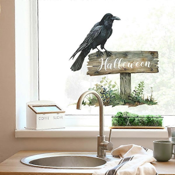 Halloween-dekorasjoner Halloween Engelsk Slogan Soverom Studie Dørklistremerker Bakgrunnsdekorasjon Veggklistremerker