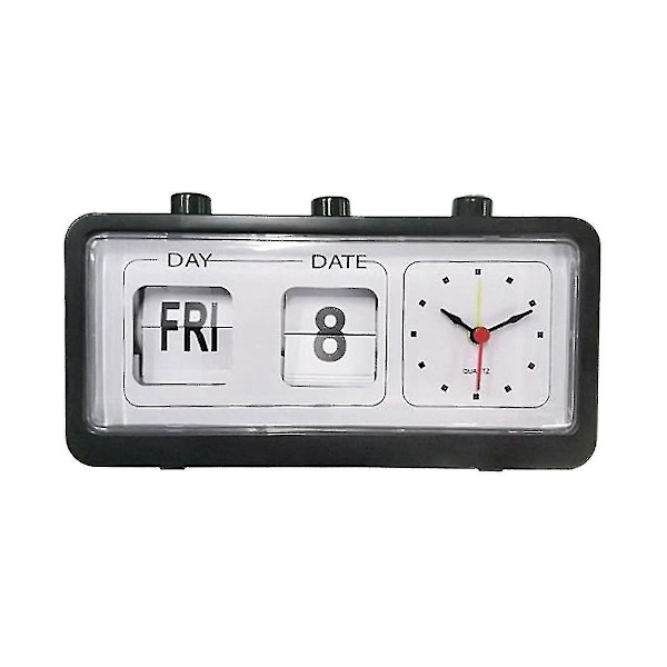 Mekanisk väckarklocka Nyhet Flip Klocka Skrivbord Digital Klocka Med Kalender Klocka Heminredning Retr -n4611 ZD A