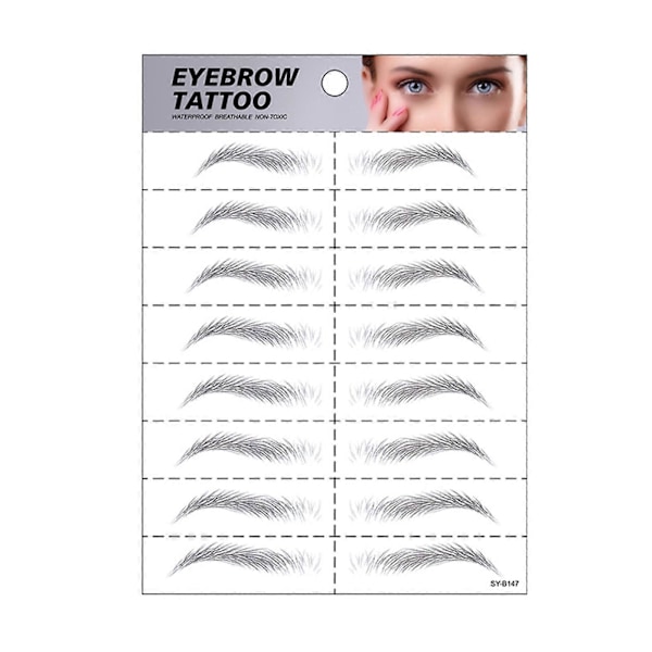 Beauty Secrets Neglelim Yebrow Sticker Simulation Øjenbryn Semi- Tatoveringer Øjenbryn h