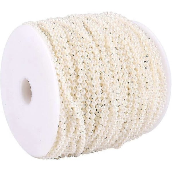 DIY Imitationspärlor Pärlkrans Bröllopsdekoration 3mm ABS (färg: Beige)