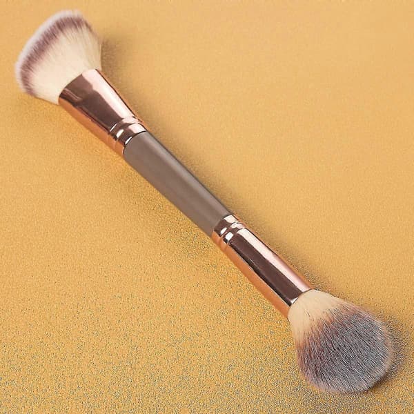 Foundation Makeup Børste, Dobbeltendet Makeup Børster Til Blanding Af Flydende Puder, Concealer Creme Kosmetik, Blush Børste