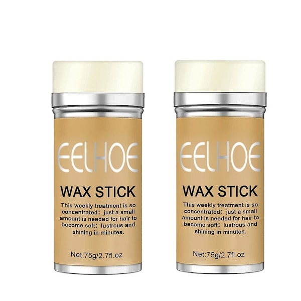 2x  75g Strong Hold Hair Wax Stick For Hair Styling Wig Knots Healer Gel Stick Thin Baby Hair Perfect Line