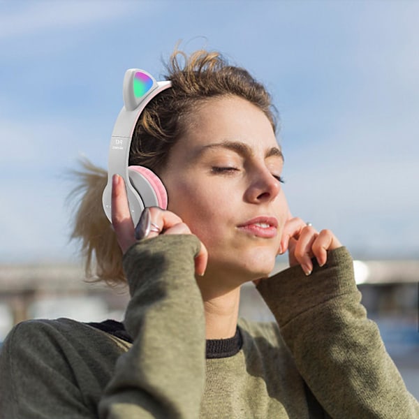 Hovedetøj Clearance Headset Øre Bluetooth Headset Lysende Øre Trådløst Headset Stikkablet
