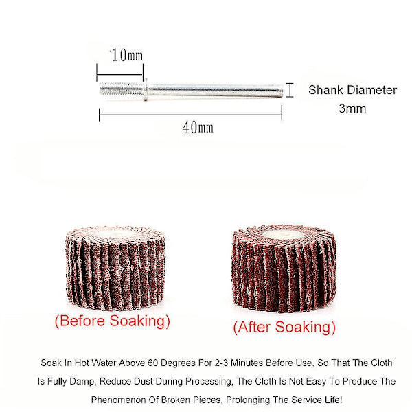 10 kpl lamellilaikka hiekkapaperi hiontalaikka Dremel pyörivään työkaluun 80-600 grit ZD OP 12mm(320 grit)