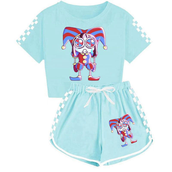 Magic Numbers Circus T-shirt + shorts sportpyjamas för pojkar och flickor set Claret 140cm