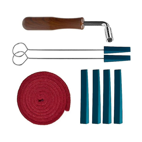 Svart Fredag Piano Tuner Tuning Kit W Gummimutar Stämnyckel Set 8st För Professionell Fritidshobbyist Diy Piano Tuning Verktyg__blå