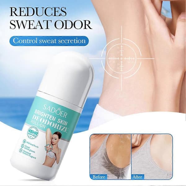 SADOER Deodorant Roll On - 48 timmars luktskydd med skonsam vård och svettkontroll