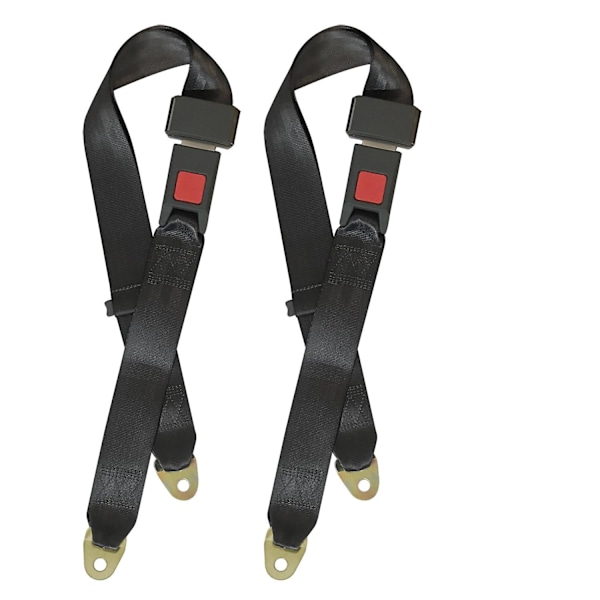 2-pack Universal Sittbälte för Knä, 2-punkts Justerbart Säkerhetsbälte för Gokart, Golfbil