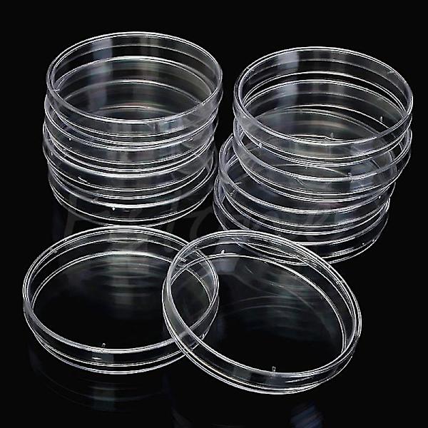 10 st/förpackning 90 x 15 mm Plast Petriskålar för LB-platta Bakterier Jäst