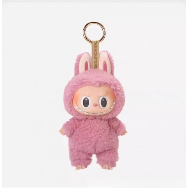Labubu Macaron Monster Nyckelring Spännande Monster Macaron Vinyl Ansikte Plysch Nyckelring Konst Samlarleksak Barnpresent... lychee berry