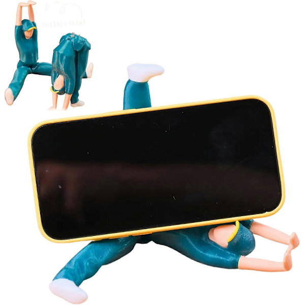 Breakdancer Telefonhållare, Break Dancer Rolig Telefonhållare, Australisk Breakdance-Flicka Actionfigur Telefonhållare 360 Rotation 1pcs