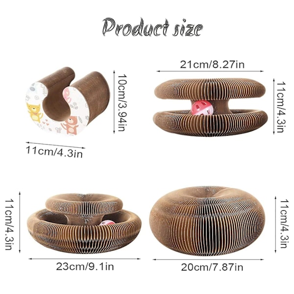 Taianomainen elin Cat Scratching Board Cat Ball Adventure Ultimate Interactive Mental Physical Exercise Indoor Cat Toy -JRZD