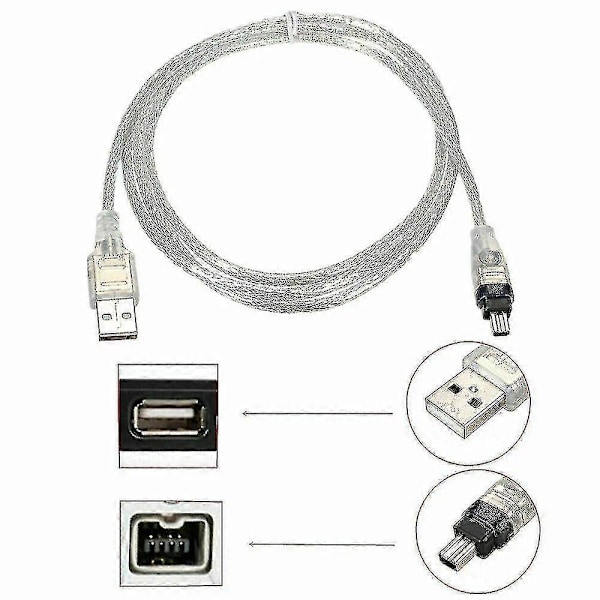 Kompatibel Mini Dv Minidv Usb Datakabel Firewire Ieee 1394 Hdv Videokamera Till Redigering Pc Newway -CNSZ