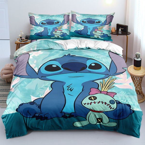 Stitch-sarjan harjattu kolmiosainen setti RM-4 228*228 three-piece set