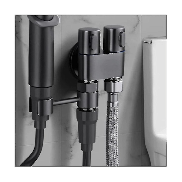 1-i-2-ud dobbelt kontrolventil Mini multifunktionshane Mini brusetryk badeværelsesarmatur sæt Fo ZD BB2