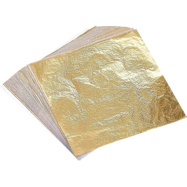 100 Ark Imitert Gullblad For Kunstnerisk Skaperverk Forgylling Dekorasjon 14 Av 14 Cm