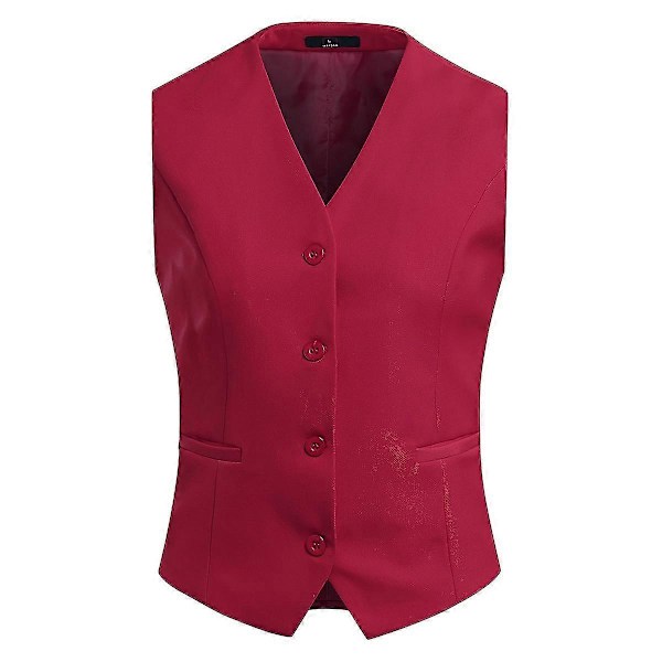 Dame Business Kontor Solid Farvet V-hals Vest